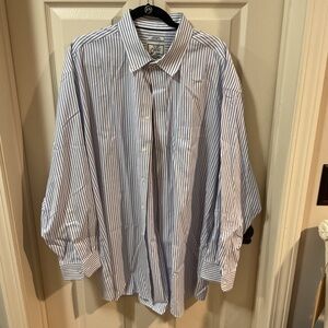EUC Jos. A. Bank The New Tradition Blue and White Striped Shirt, Size 18 1/2”|36